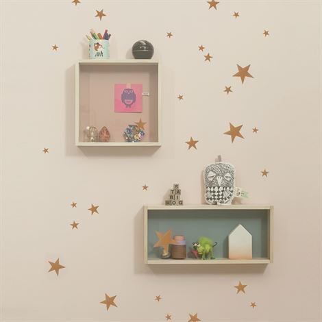 Ferm Living Mini Stars Seinäkoriste Kupari