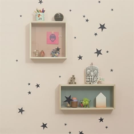 Ferm Living Mini Stars Seinäkoriste Musta