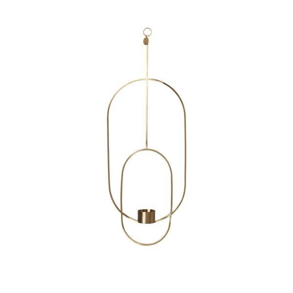 Ferm Living Oval Riippuva Tealight Holder Brass