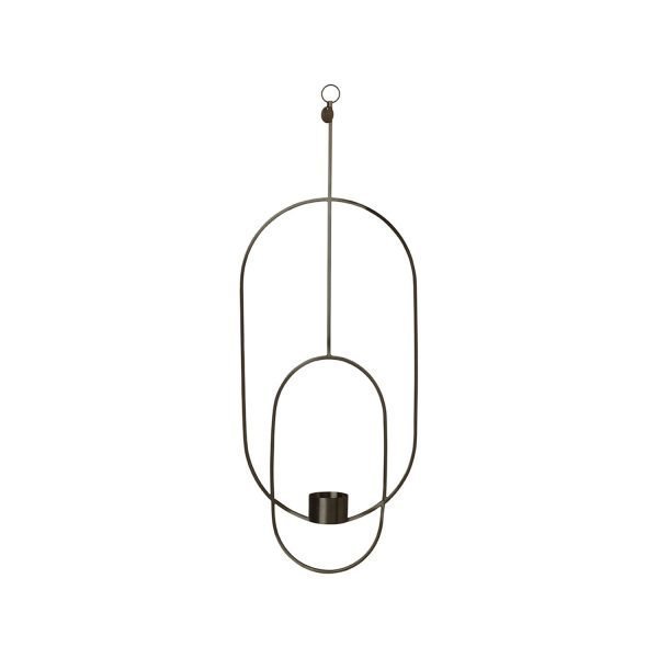 Ferm Living Oval Riippuva Tealight Holder Musta