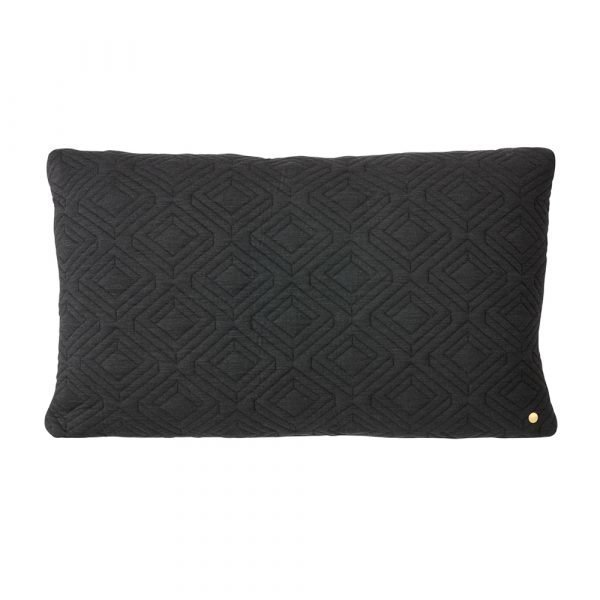 Ferm Living Quilt Tyyny Xl Tummanharmaa 50x80 Cm