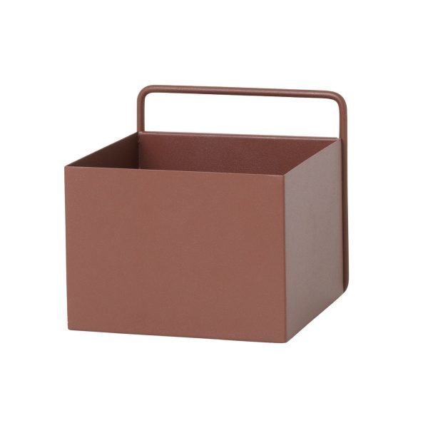 Ferm Living Wall Box Square Ruskea