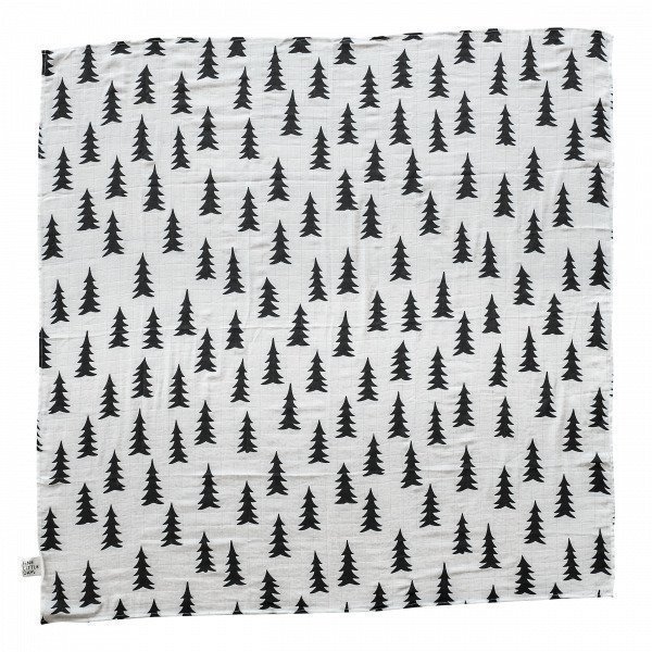 Fine Little Day Gran Muslin Blanket Musliinihuopa Musta 120x120 Cm