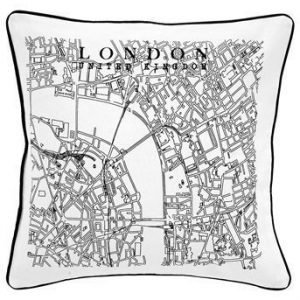 Fondaco Tyynynpäällinen London Musta Valkoinen