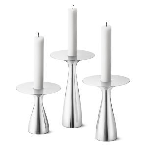 Georg Jensen Alfredo Kynttilänjalka Setti 3 Osainen