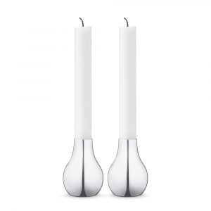 Georg Jensen Cafu Kynttilänjalka Ruostumaton Teräs 76 Mm 2 Kpl