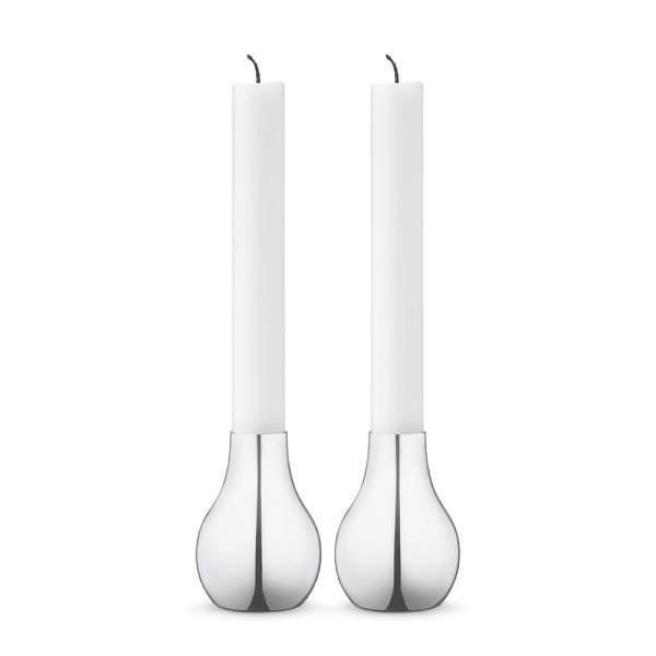 Georg Jensen Cafu Kynttilänjalka Ruostumaton Teräs 76 Mm 2 Kpl