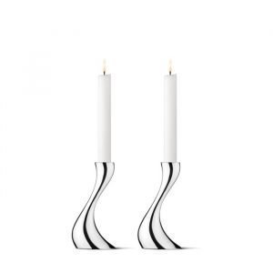 Georg Jensen Cobra Kynttilänjalka Pieni 2-Pakkaus