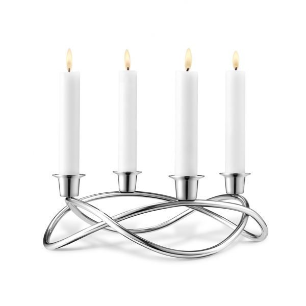 Georg Jensen Season Kynttilänjalka Ruostumaton Teräs Kiiltävä