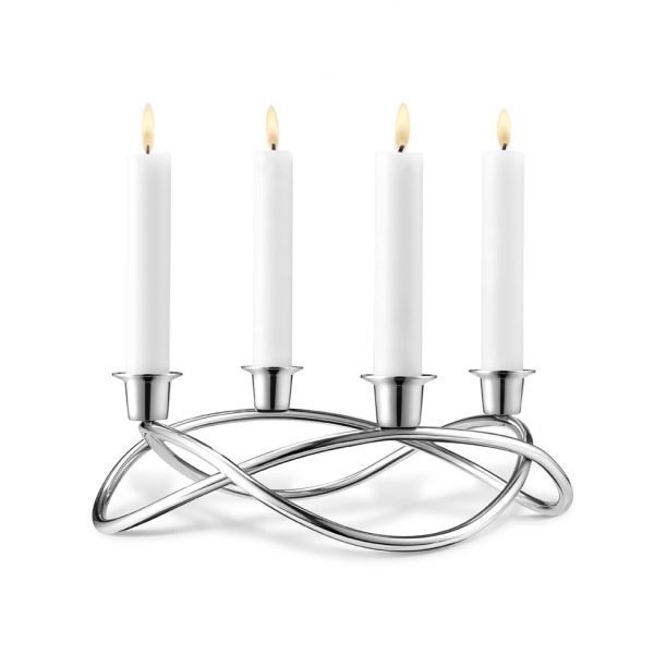 Georg Jensen Season Kynttilänjalka Ruostumaton Teräs Kiiltävä