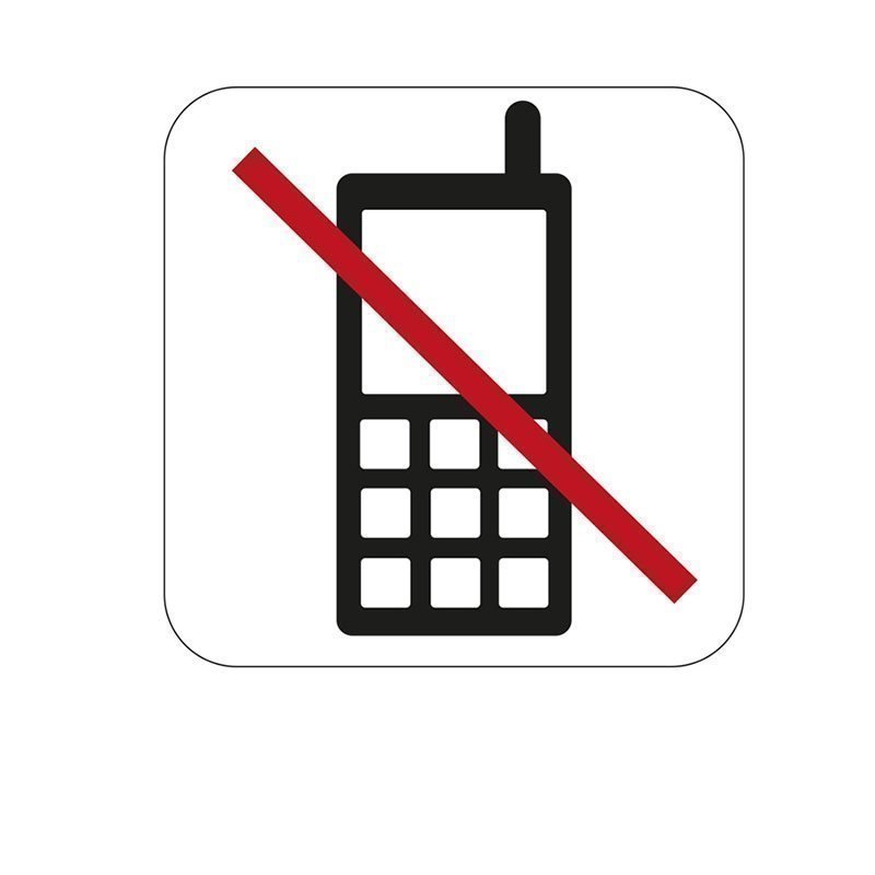 Habo Merkki puhelimen käyttö kielletty Valkoinen Musta