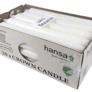 Hansa Candle Steariini Kruunukynttilä 19 Cm 20 Kpl / Pkt