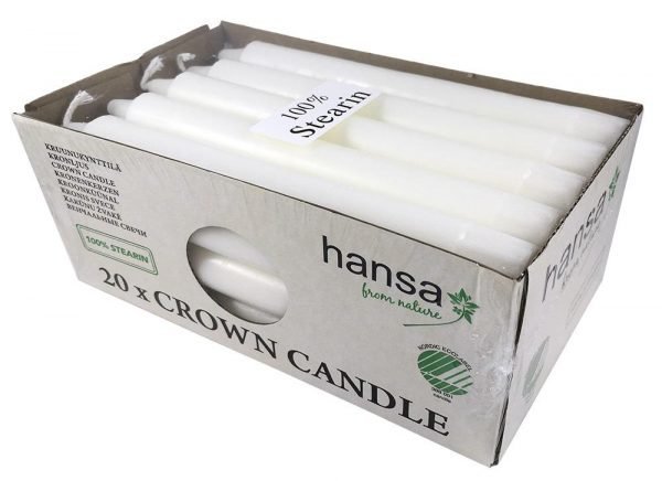 Hansa Candle Steariini Kruunukynttilä 19 Cm 20 Kpl / Pkt