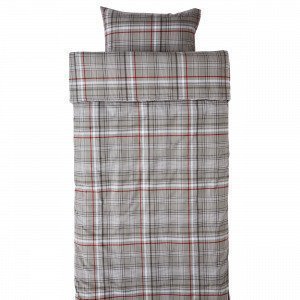 Hemtex Flannel Stripe Pussilakanasetti Harmaa 150x210 Cm