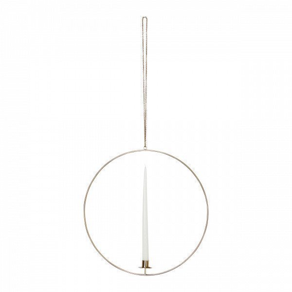 Hemtex Halo Hanging Candle Holder Kynttilänjalka Kulta 2x40 Cm