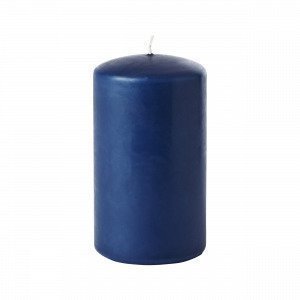 Hemtex Pillar Candle Coloured Pöytäkynttilä Denimsininen 6.5x6.5 Cm