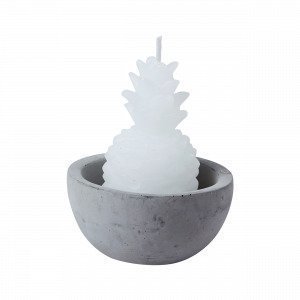 Hemtex Pineapple Candle In Pot Kynttilä Valkoinen 7x7 Cm