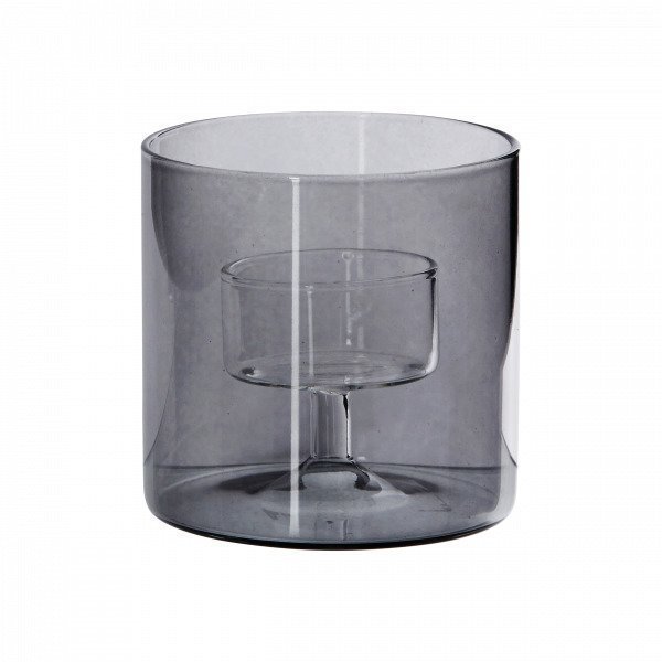 Hemtex Simply Tube Tealight Cup Kynttilälyhty Grafiitti 8x8 Cm