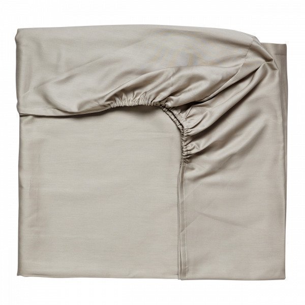 Hemtex Soft Satin Fitted Sheet Muotoonommeltu Lakana Vaaleanbeige 90x200 Cm