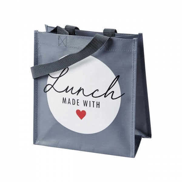 Hemtex With Love Lunch Bag Eväslaukku Harmaa 13x24 Cm