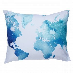 Hemtex World Map Tyynyliina Monivärivalkoinen 60x50 Cm