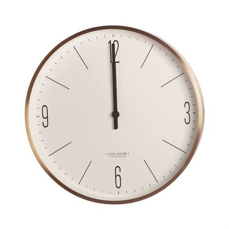 House Doctor Clock Couture Seinäkello Ruusukulta-Valkoinen