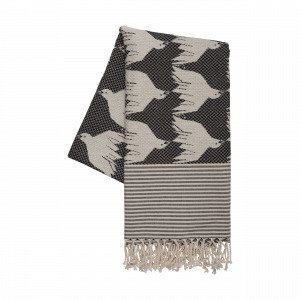 House Of Rym Birdie Namnam Blanket Viltti Musta 100x200 Cm