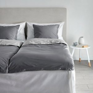 Jotex Percale Pussilakanasetti Harmaa 2-Pakkaus