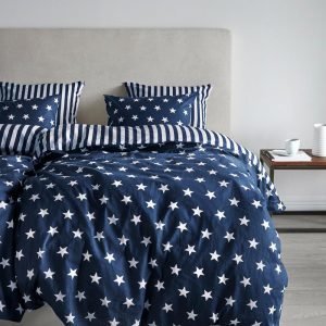 Jotex Stars & Stripes Pussilakanasetti Sininen 6-Pakkaus