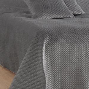 Jotex Viktoria Päiväpeite Parisänkyyn Harmaa 250x250 Cm