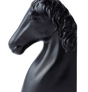 KJ Collection Koriste-esine Hevonen porsliini Musta 17 cm