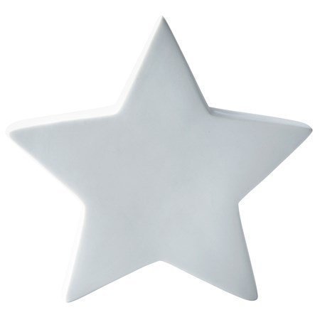 KJ Collection Koriste-esine Tähti porsliini Valkoinen 18 cm
