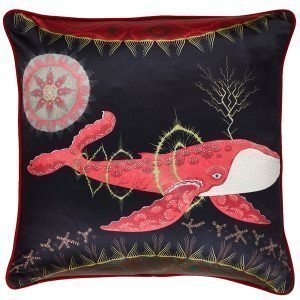 Klaus Haapaniemi Cosmic Whale With Red Planet Tyynynpäällinen