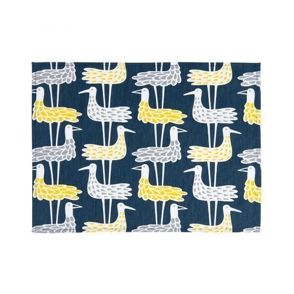 Klippan Yllefabrik Shore Birds Pöytätabletti Sininen 45x35 Cm