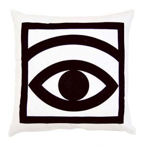 Klippan Yllefabrik Ögon Cacao Tyynynpäällinen Valkoinen 45x45 Cm