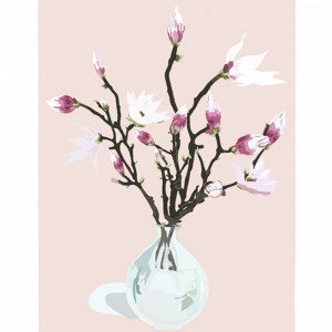 Kortkartellet Magnolia Dusty Rose Juliste A3 Roosa