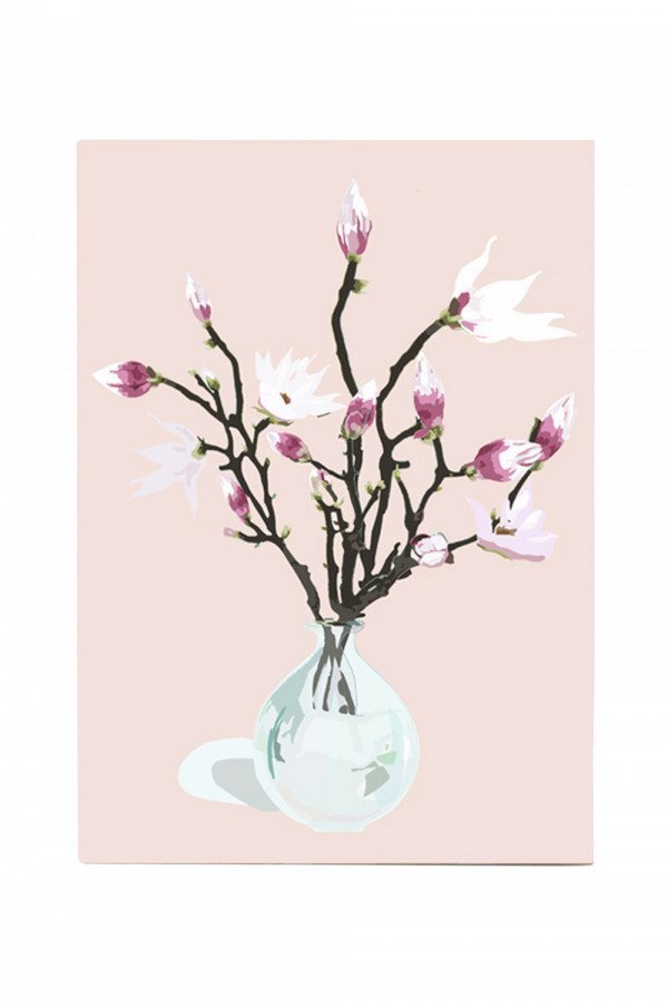 Kortkartellet Magnolia Dusty Rose Juliste A3 Roosa