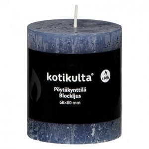 Kotikulta Rustic Pöytäkynttilä Tummansininen 68x80mm