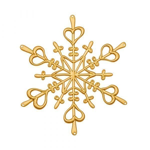 Koziol Ornament Lumihiutale Xs Kulta 4-Pakkaus
