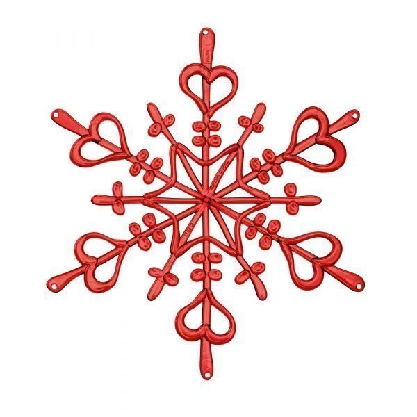 Koziol Ornament Lumihiutale Xs Punainen 4-Pakkaus