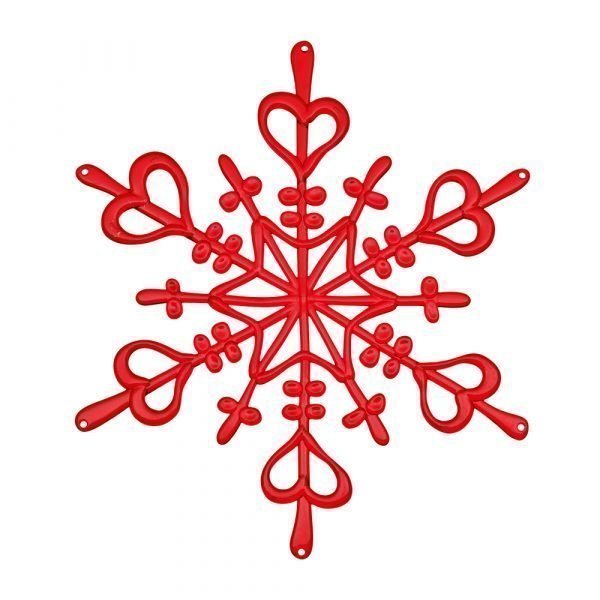Koziol Star Ornament Lumihiutale L Punainen