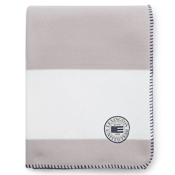 Lexington Block Striped Fleece Huopa Harmaa 130x170 Cm