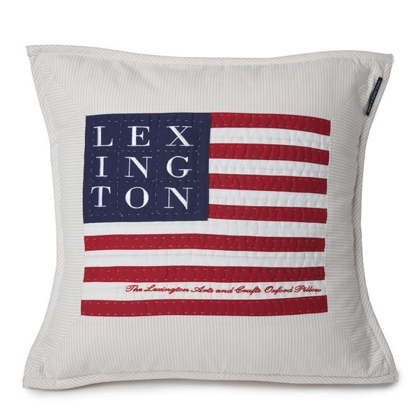 Lexington Logo Arts & Crafts Tyynynpäällinen Beige / Valkea