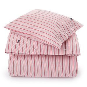 Lexington Poplin Stripe Pussilakanasetti Punainen 150x210 Cm