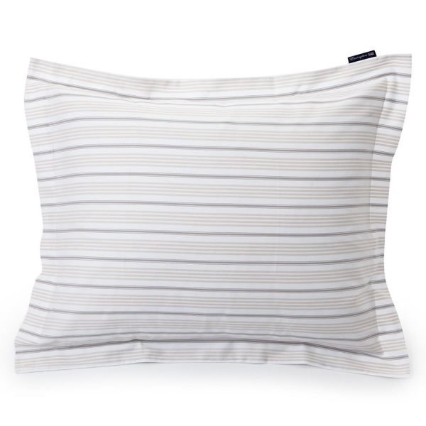 Lexington Striped Sateen Tyynyliina Beige 65x65 Cm