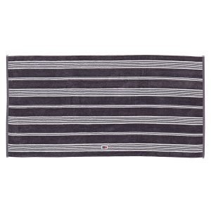 Lexington Striped Velour Pyyheliina Charcoal 100x150 Cm