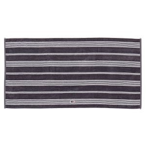 Lexington Striped Velour Pyyheliina Charcoal 50x70 Cm