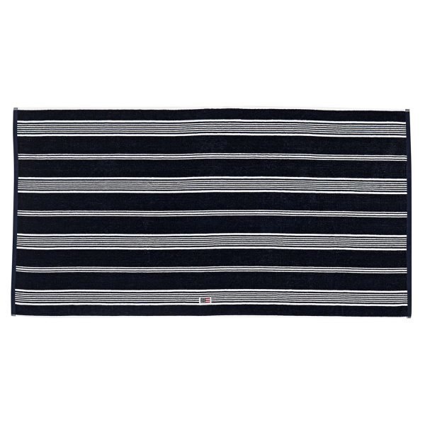 Lexington Striped Velour Pyyheliina Dress Blue 70x130 Cm