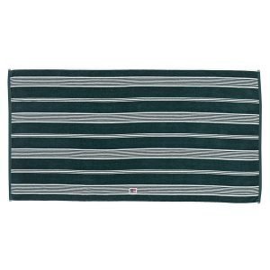 Lexington Striped Velour Pyyheliina Racing Green 100x150 Cm