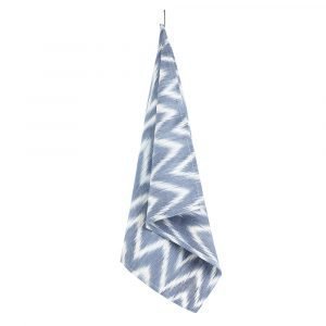 Lidby Living Zigzag Keittiöpyyhe Harmaa / Valkoinen 50x62 Cm